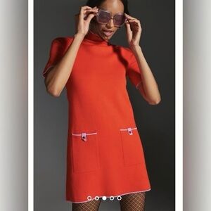 Anthropologie Maeve The Annalise Mock Neck Sweater Dress - Medium